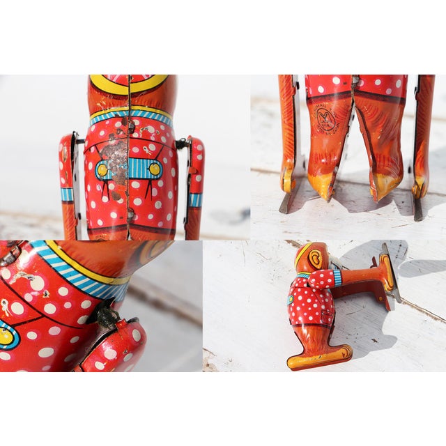 Set of Two 1950s Wind-Up, Clockwork Toys, Acrobat Monkey and