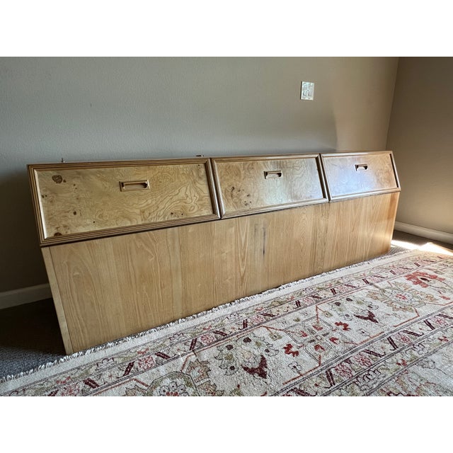 Vintage Henredon Scene Two King Size Storage Headboard and Bed Frame For Sale In San Francisco - Image 6 of 13