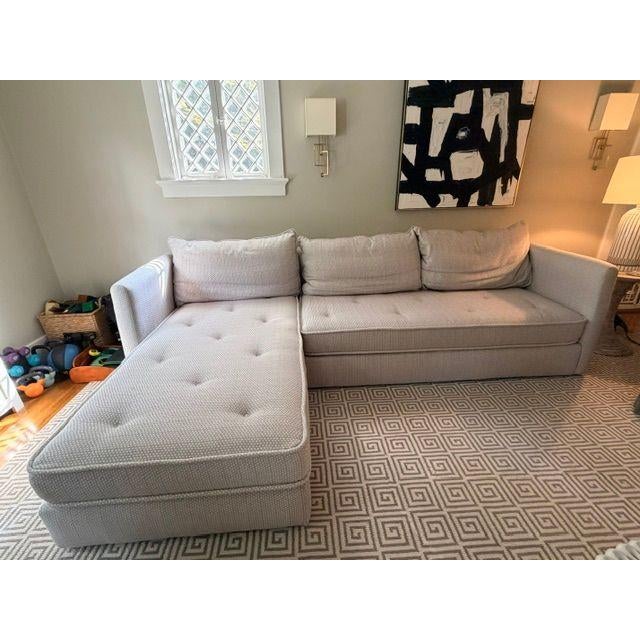 Tan Two Piece Sectional by Lee Industries For Sale - Image 8 of 8