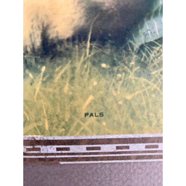 Framed Early 20's Chromolithograph Titled "Pals" by Alfred Guillon For Sale In Sacramento - Image 6 of 9