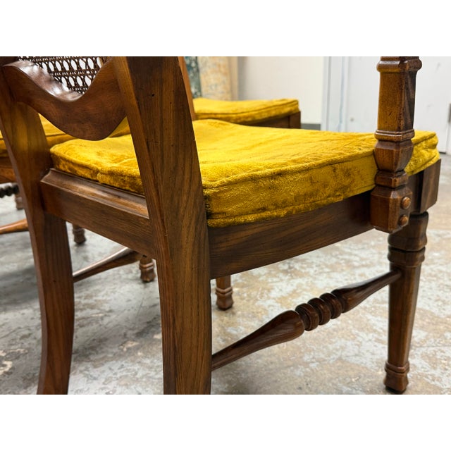 Jessup Furniture Vintage Spanish Mediterranean Cane-Back Dining Chairs, Set of Eight For Sale - Image 10 of 12
