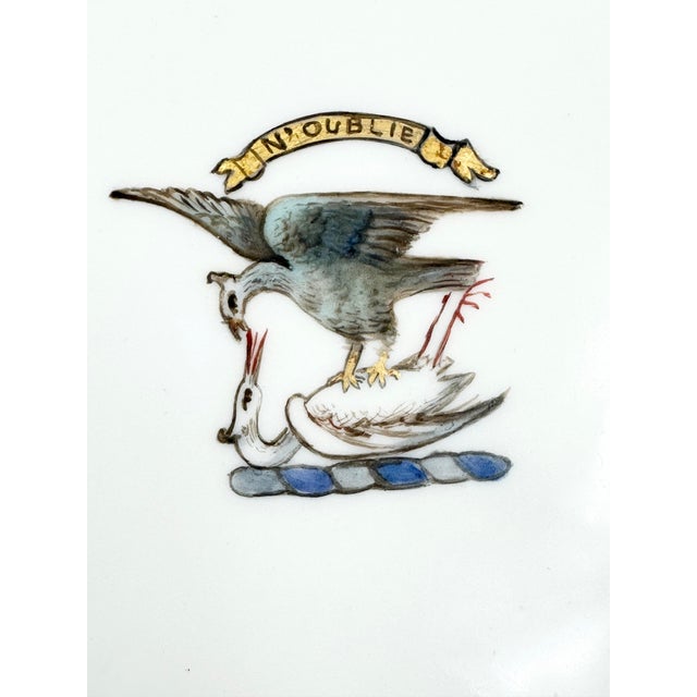 Ceramic Antique Haviland Limoges Scottish Clan Graham "N'oublie" Crest - Set of 4 For Sale - Image 7 of 10