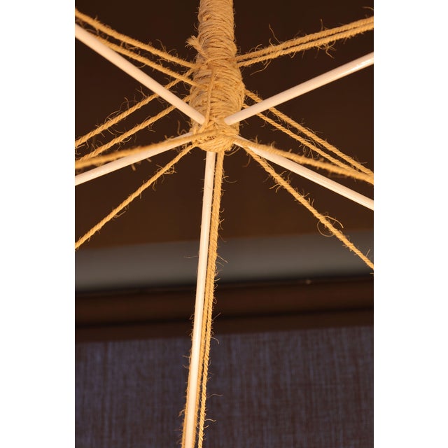 Manolito & Manolito "Ouef De Selenite" Custom Blown Glass and Rope Chandelier For Sale - Image 10 of 10