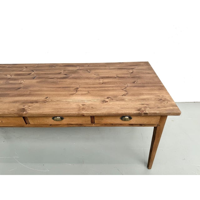 Vintage Farmhouse Table in Beech and Pine, 1950s For Sale - Image 4 of 18