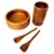 Offered is a vintage mid 1970s set of Goodwood brand Teak salad bowls made in Thailand and a pair of serving utensils....