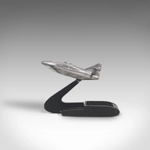 Circa 1960 Jet Plane English Alloy Desk Ornament For Sale - Image 6 of 13