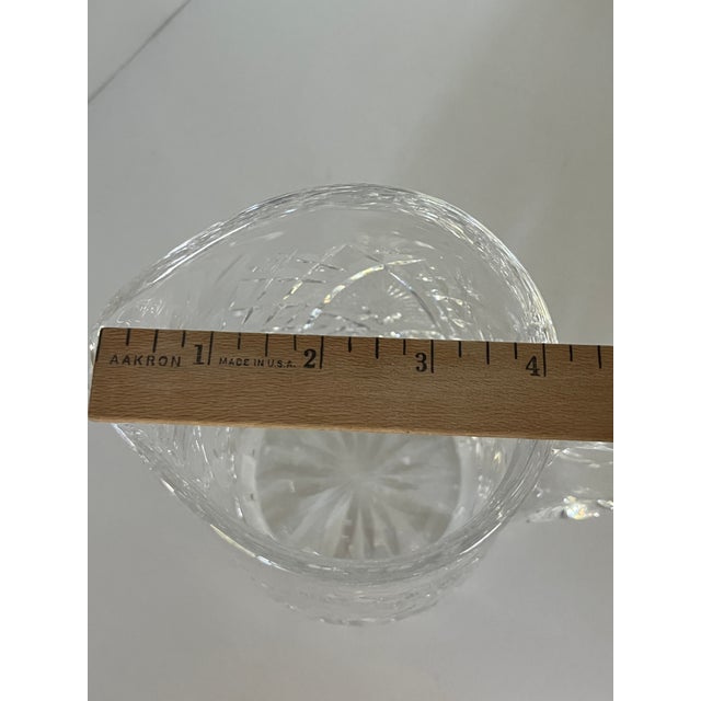 Glass 1990s Waterford Irish Cut Crystal Shannon Jubilee Handled Water Pitcher 6" Tall For Sale - Image 7 of 8