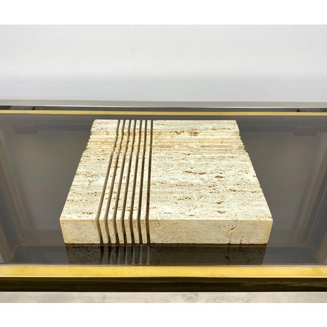 Travertine Letter Holder Paperweight from Fratelli Mannelli, Italy, 1970s For Sale - Image 4 of 8