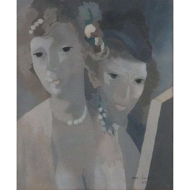 Marie Laurencin (1883-1956) Young Girls with Pearls, 1928 Lithograph and stencil (Jacomet Workshop) Signed in the plate...