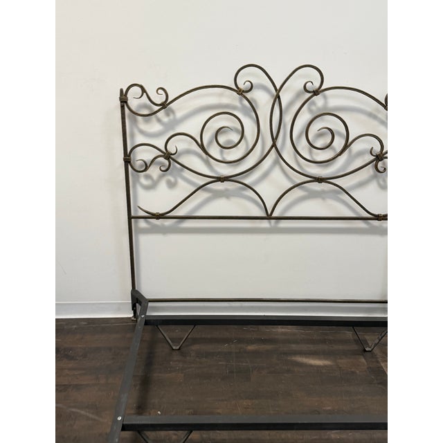 Full Size Claudio Rayes Wrought Iron Bed Frame, Model 20 For Sale - Image 4 of 12
