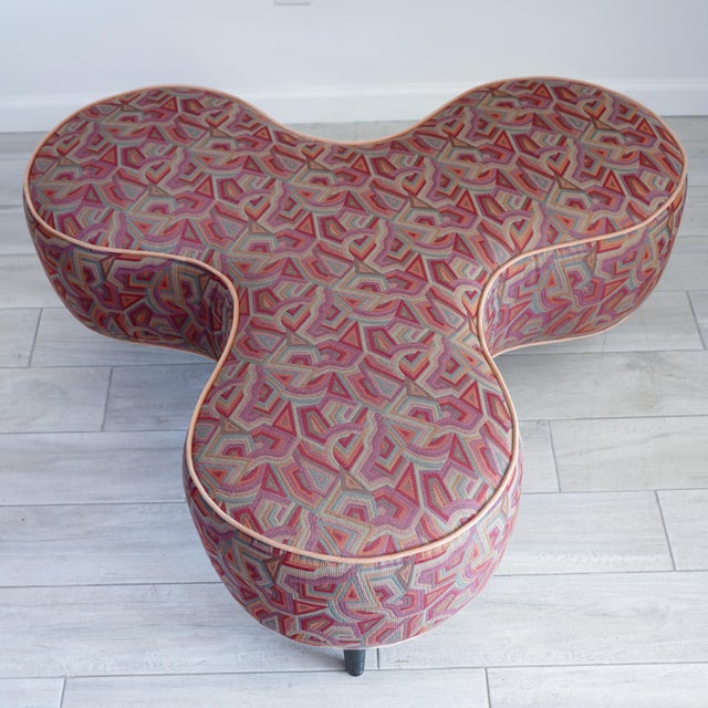 Late 20th Century Milo Baughman for Thayer Coggin Trefoil Ottoman For Sale - Image 11 of 11