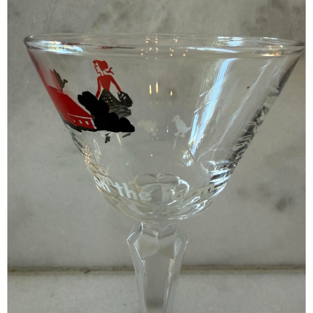 Red Mid 20th Century Down on the Farm Cordial Glasses by Libbey - Set of 4 For Sale - Image 8 of 10