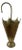 Mid 20th Century Hammered Brass Umbrella Stand For Sale