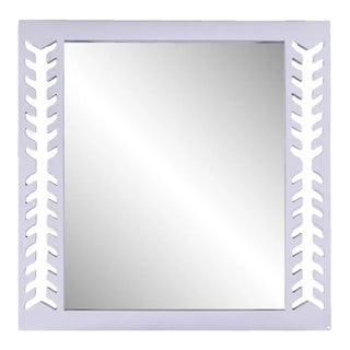 Fleur Home Audubon Spruce Square Mirror in Spring Iris, 24x24 For Sale
