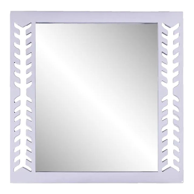 Fleur Home Audubon Spruce Square Mirror in Spring Iris, 24x24 For Sale