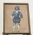 19th century French costume design painting signed with monogram depicting French nobleman dated 1878 9.5 x 12 unframed,...
