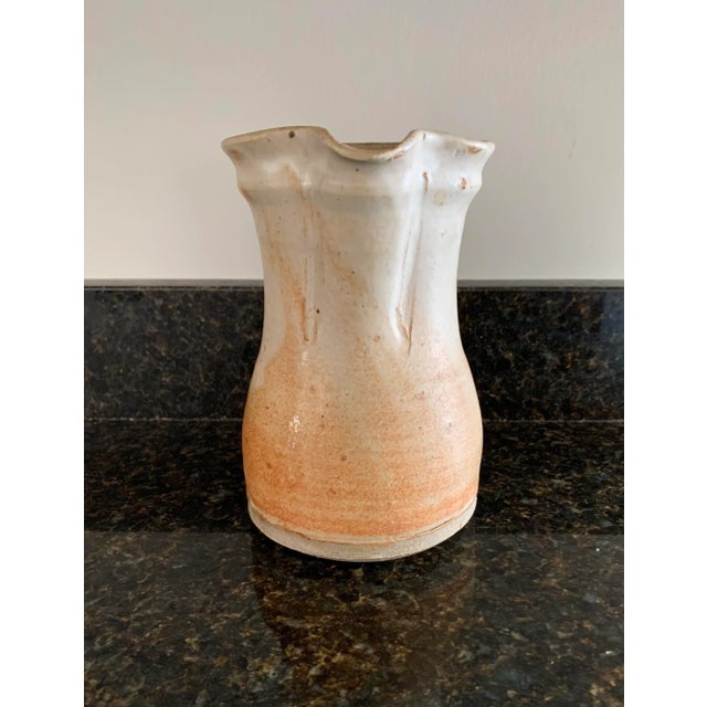 Vintage Studio Pottery Decor Pitcher For Sale - Image 4 of 7