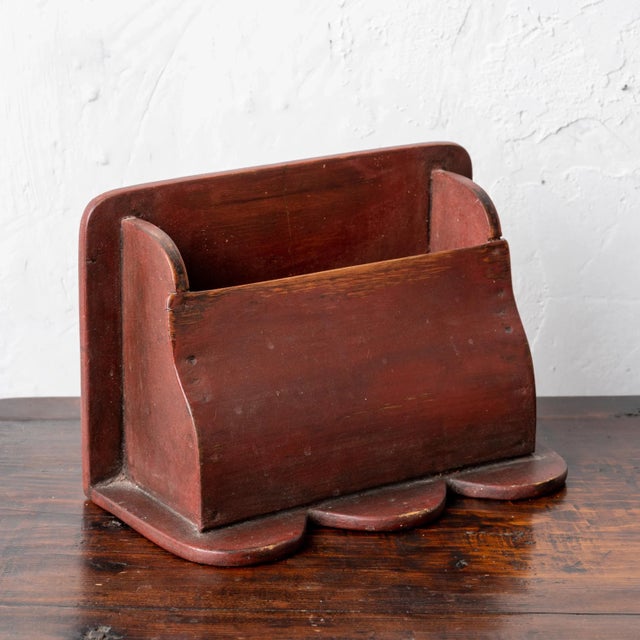 Primitive Painted Letter Box For Sale In Savannah - Image 6 of 6