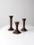 Vintage Wood Candlestick Holders Set of 3 For Sale - Image 6 of 11