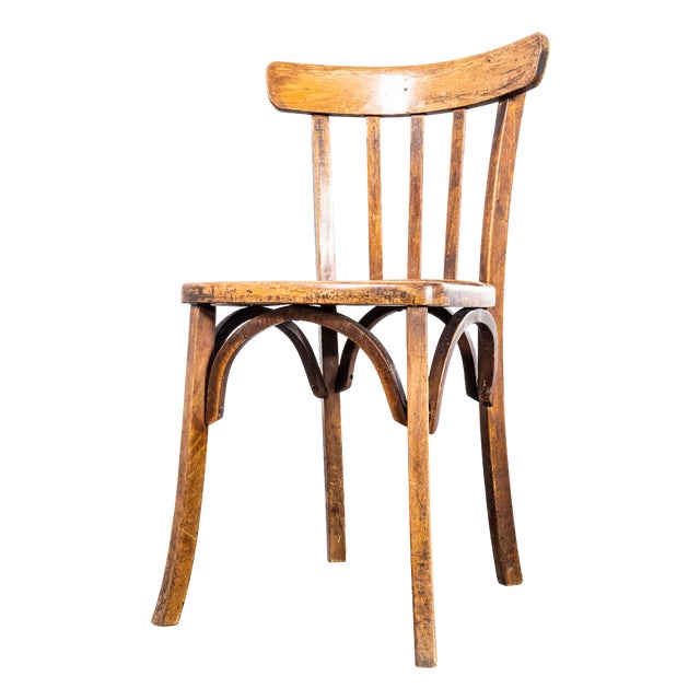 Bistro Square Edge Bentwood Dining Chair, 1950s For Sale