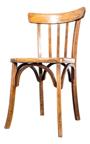 Bistro Square Edge Bentwood Dining Chair, 1950s