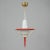 Italian Red Lantern in Milk Glass & Brass, 1950s For Sale - Image 4 of 17