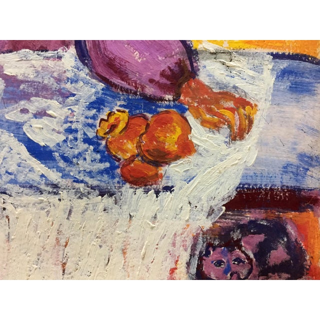1970s Oil Painting Portrait of a Lonely Girl For Sale - Image 6 of 10