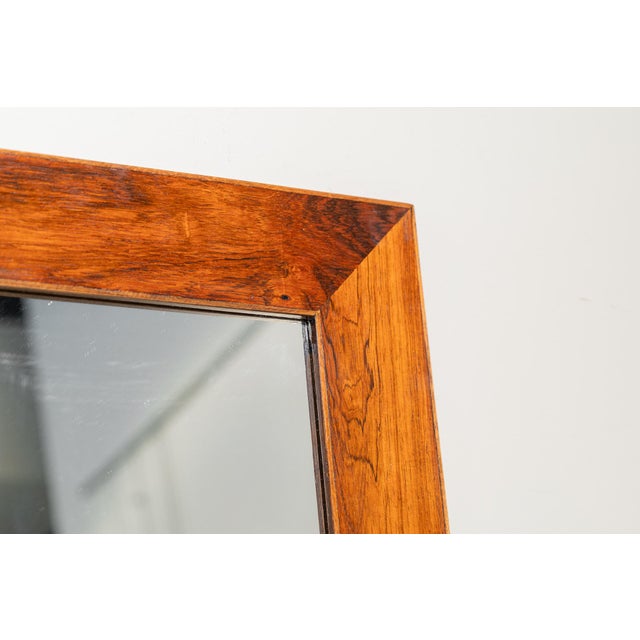 Wood Mid-Century Danish Rectangular Mirror, 1960 For Sale - Image 7 of 9