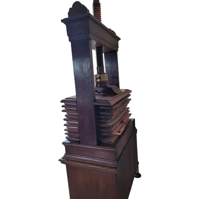 70% Off! Mid 1800's, Large, European Free-Standing Book Press For Sale - Image 9 of 9