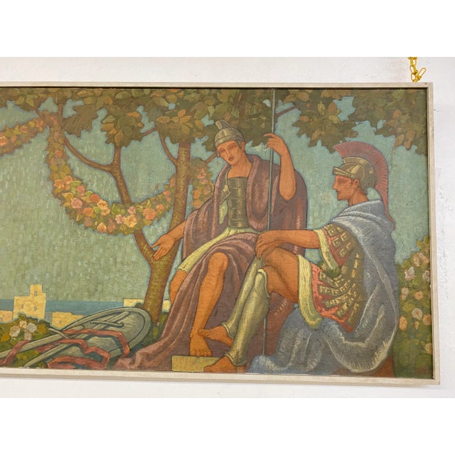1920s Art Deco Painting For Sale - Image 9 of 11