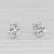 Modern New 0.47ctw Diamond Stud Earrings 14k White Gold Round Solitaire Studs - 2 Pieces For Sale - Image 3 of 6