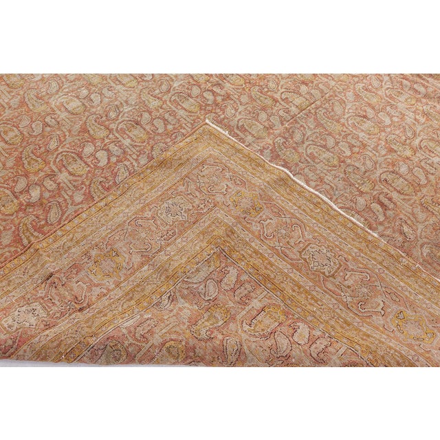 Fine Antique Indian Amritsar Handmade Wool Carpet For Sale - Image 4 of 7