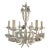 Vintage Tole 6-Light Chandelier With Rose Details For Sale