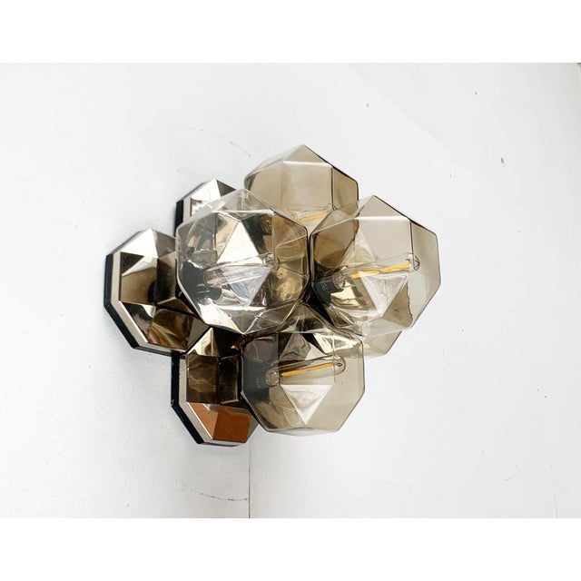 Vintage German Space Age Chrome & Glass Wall or Ceiling Lamp by Motoko Ishii for Staff, 1970s For Sale - Image 16 of 18