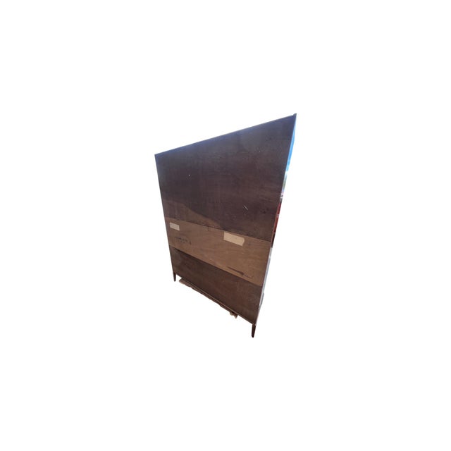 Mid 20th Century Modern China Cabinet With Walnut Finish by Halle Bros For Sale - Image 9 of 11