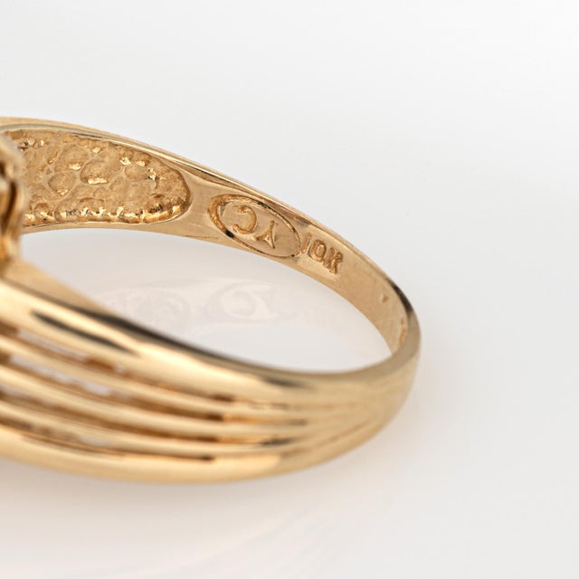 1990s Vintage Interchangeable Ring Amethyst Citrine Topaz 10k Yellow Gold Size 7 Jewelry For Sale - Image 9 of 9