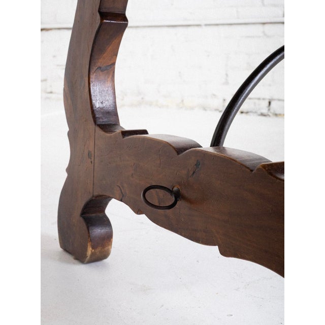 Spanish Rustic Wood Trestle Dining Table For Sale - Image 13 of 13