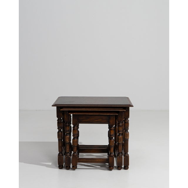 Wood 1970s Set Of Three Nesting Tables For Sale - Image 7 of 13
