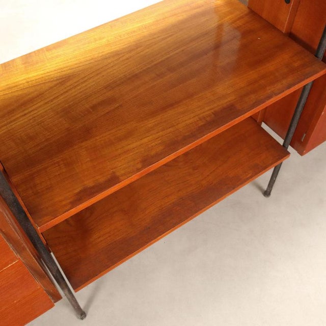 Mid-Century Teak Veneer Bookshelf, 1960s For Sale - Image 10 of 15