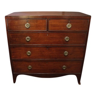 Circa 1820 English Regency Period Chest of Drawers For Sale