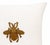Contemporary White Bee Velvet Embroidered Throw Pillow Cover, 12 X 12 For Sale - Image 3 of 5