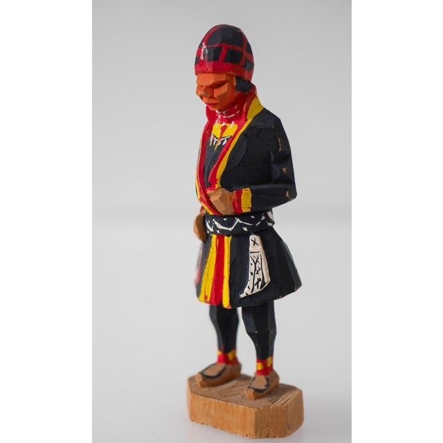 Mid-20th Century Scandinavian Traditional Hand-Carved Saami Figure from Georg Jonsson, 1950s For Sale - Image 13 of 18