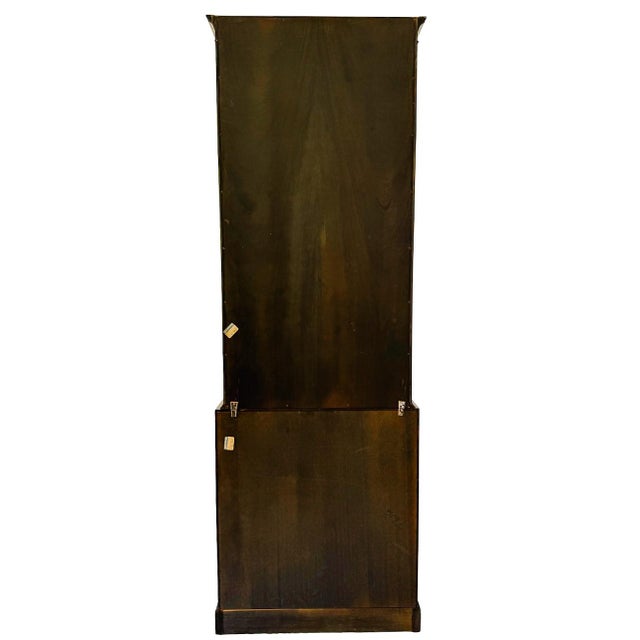 1970s Kittinger George III Chippendale Style Inlaid Mahogany Secretary Desk Bookcase For Sale - Image 15 of 17