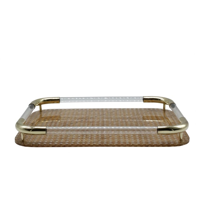 Metal Brass and Vienna Scraw Serving Tray from Christian Dior, 1970s For Sale - Image 7 of 7