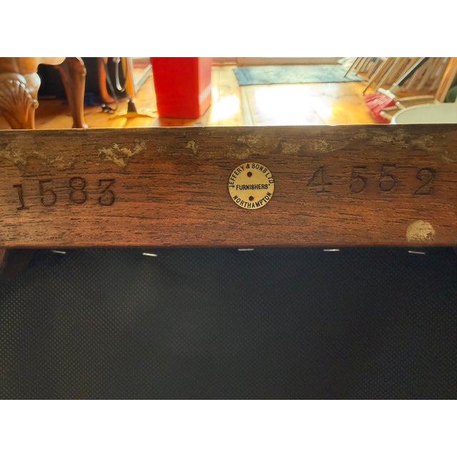 Wood Vintage English Queen Anne Dining Chairs in Solid Walnut For Sale - Image 7 of 8