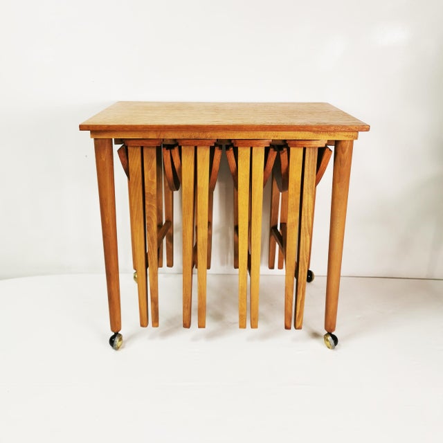 Mid Century coffee table set, designed by Poul Hundevad, produced by Novy domov, Czechoslovakia, 1960s and came to us from...