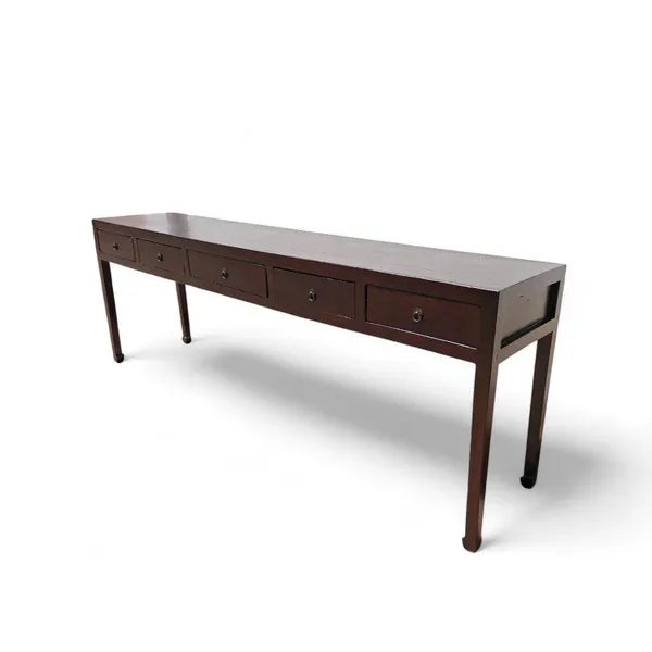 Five Drawers Ming Console Table, 93.7" Inch Long For Sale - Image 4 of 12