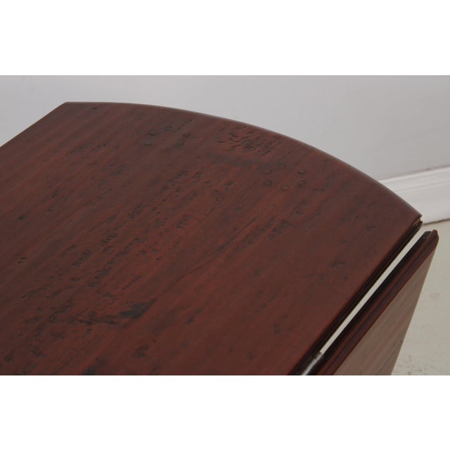 1970s Custom Made Large Walnut Gateleg Drop Leaf Dining Table For Sale - Image 5 of 18