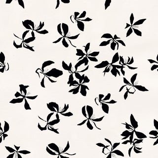 Floating Petals Wallpaper by Susan Hable in Black / Gray For Sale