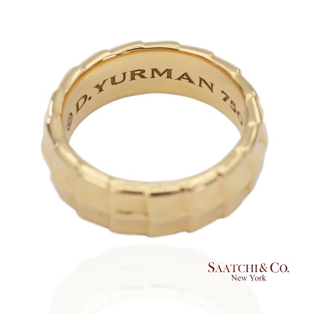 18k (750) Solid Yellow Gold David Yurman Armory Band Ring, Size 10 For Sale In New York - Image 6 of 10